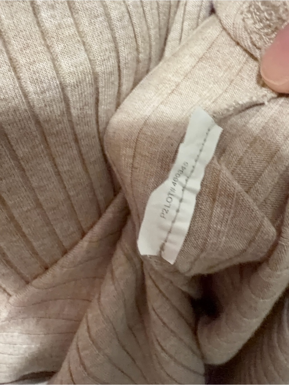Theory Ribbed Button-Front Midi Dress Tan - Picture 9 of 10